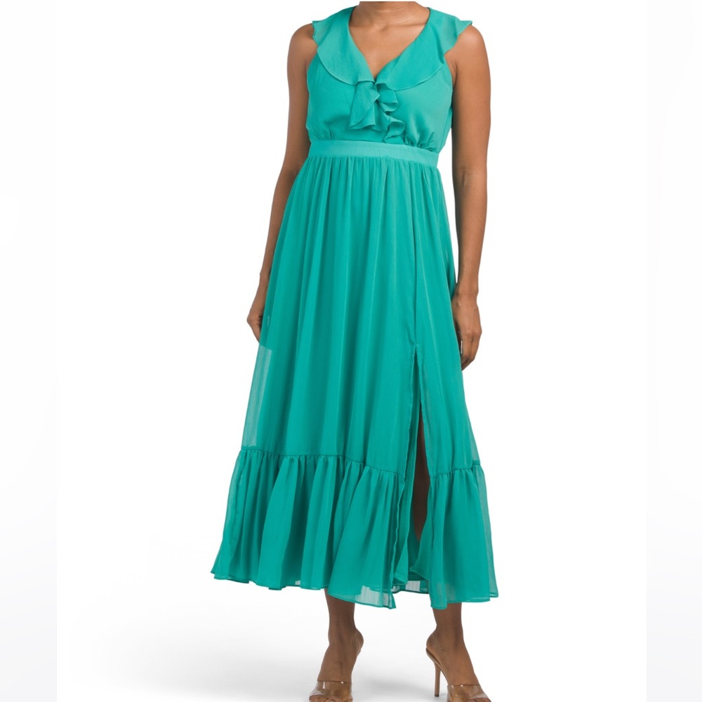 Taylor Sleeveless Ruffle Maxi Dress
